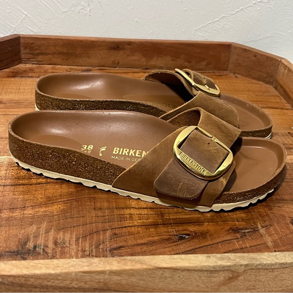 Birkenstock Shoes - Birkenstock Madrid Big Buckle Leather Sandal Size 38
